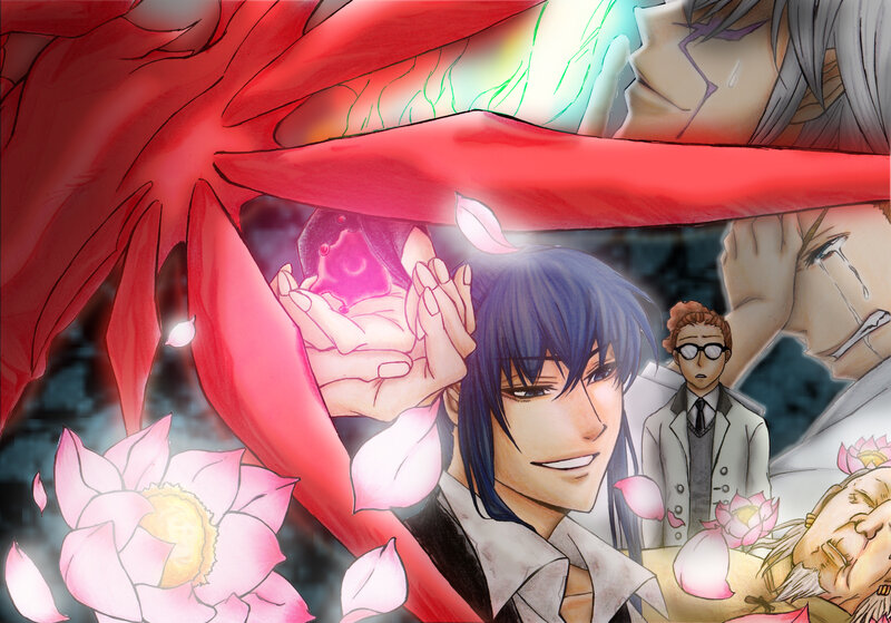 Blue-haired Man Holding Pink Orb
