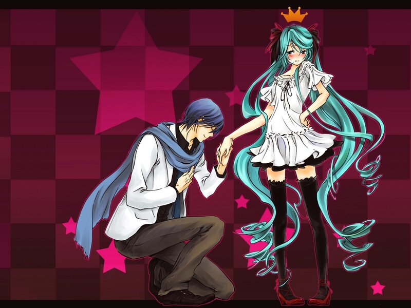 Blue-haired Man Kneeling — Magenta