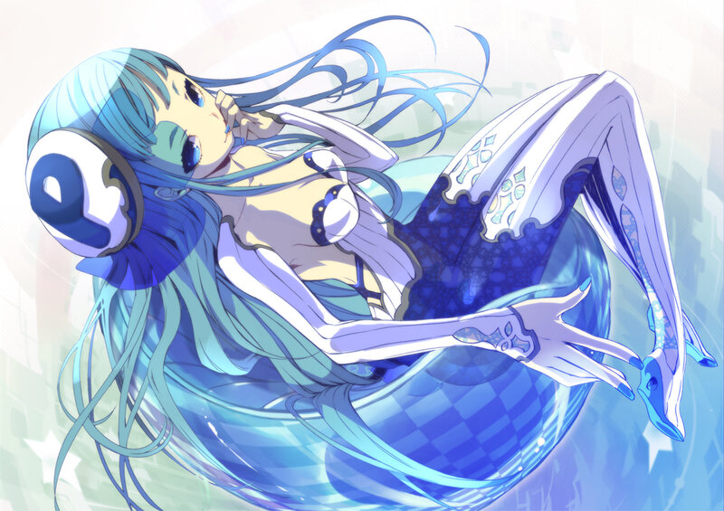 Blue-haired Mermaid Character — Blue, Serene