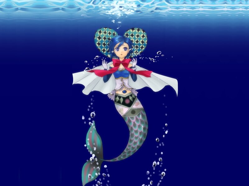 Blue-haired Mermaid