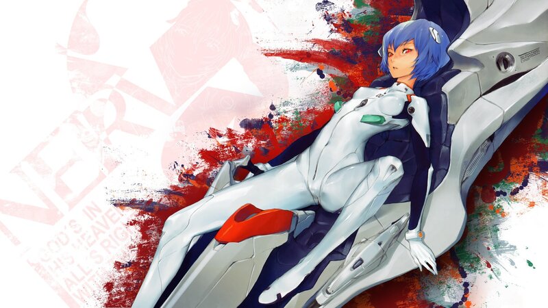 Blue-haired Pilot in Mech Suit