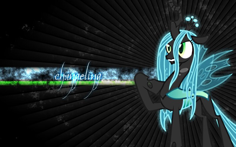 Blue-haired Pony Character — Black