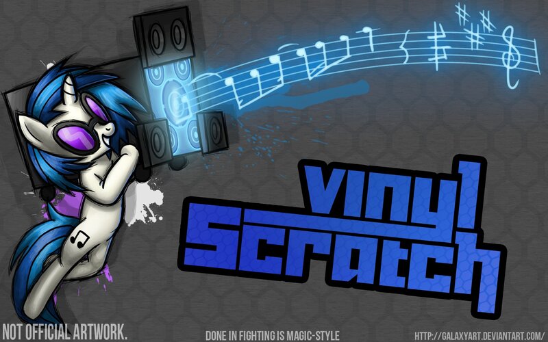 Blue-haired Pony with Speakers
