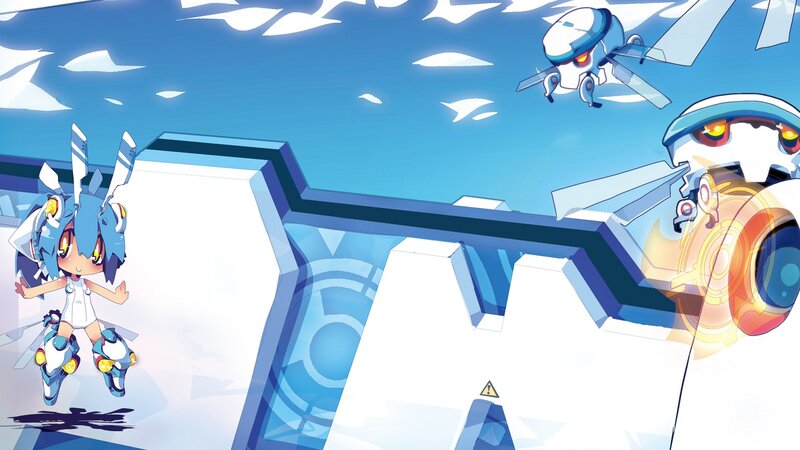 Blue-haired Robot Girl