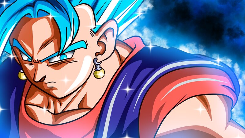 Blue-haired Warrior — Blue, Dramatic, Night, Anime