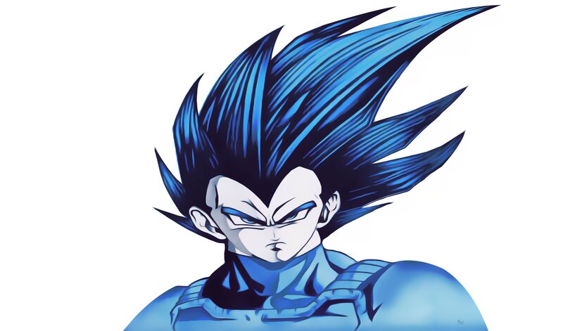 Blue-haired Warrior — Blue, Intense