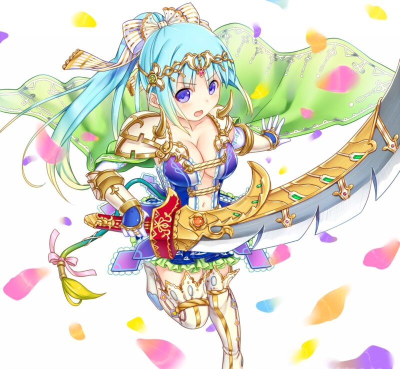 Blue-haired Warrior Girl — Blue, Playful