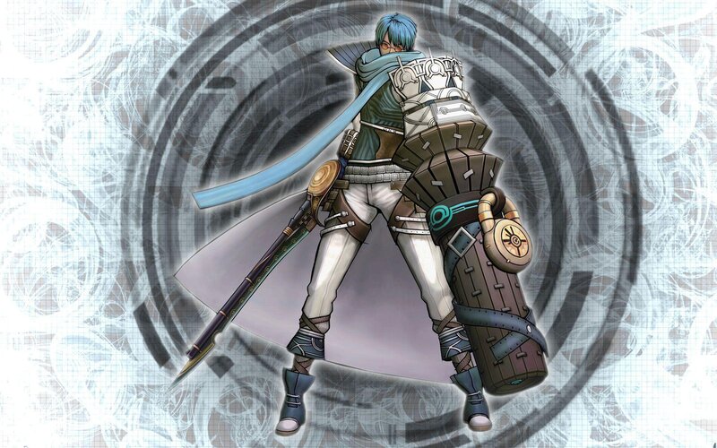 Blue-haired Warrior — White, Dramatic, Manga