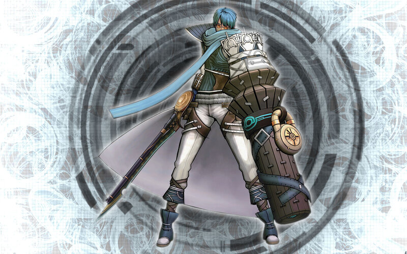 Blue-haired Warrior — White, Dramatic