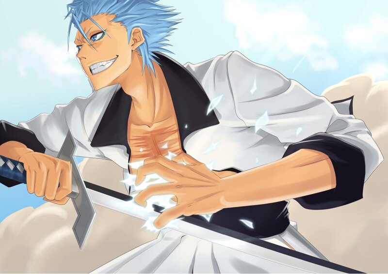 Blue-haired Warrior with Sword — Blue, Intense