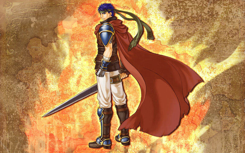 Blue-haired Warrior with Sword — Red, Dramatic, Anime, Cape