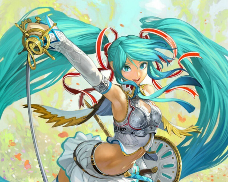 Blue-haired Warrior Woman — Cyan