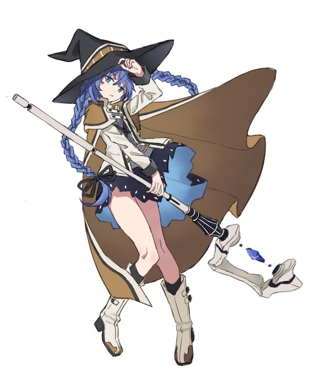 Blue-haired Witch Character