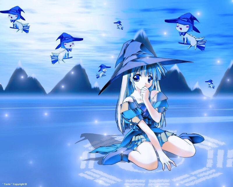 Blue-haired Witch Girl — Blue, Serene