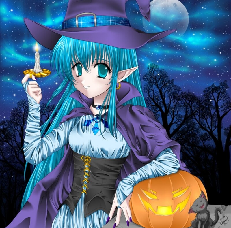 Blue-haired Witch