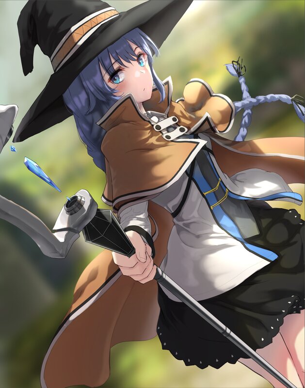 Blue-haired Witch with Staff