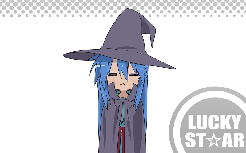 blue-haired wizard character
