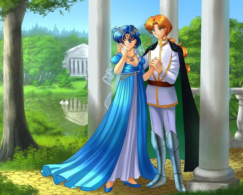 Blue-haired Woman and Man — Blue, Serene