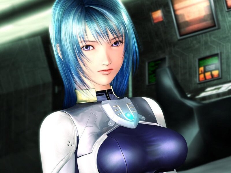Blue-haired Woman in Armor — Blue
