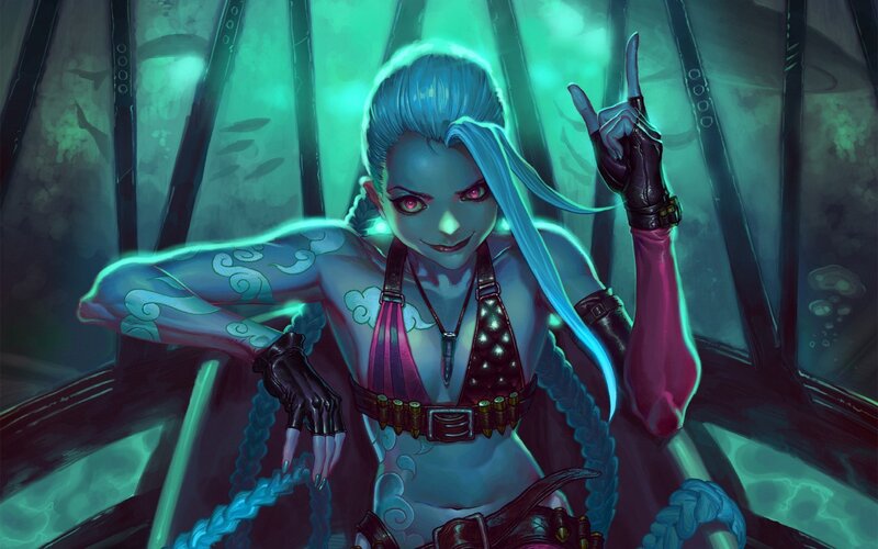 Blue-haired Woman in Armor — Teal