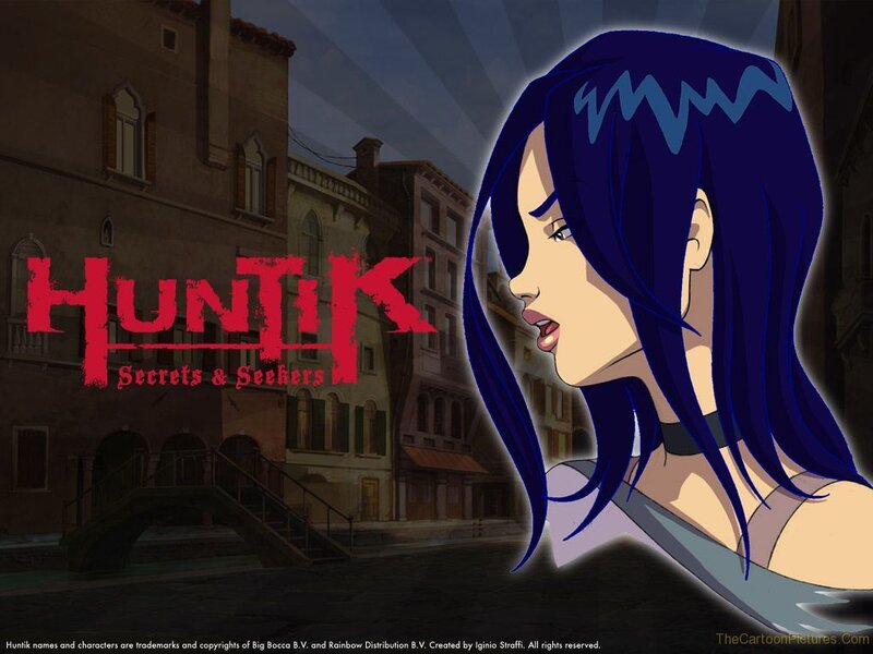 Blue-haired Woman in Profile