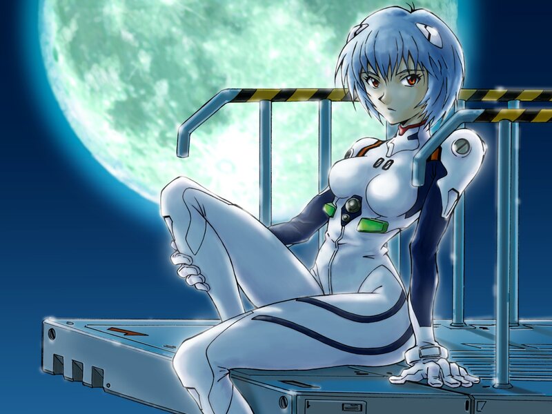 Blue-haired Woman in Suit