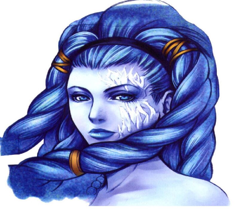 Blue-haired Woman