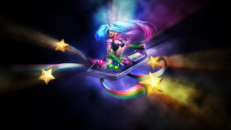 Blue-haired Woman with Controller