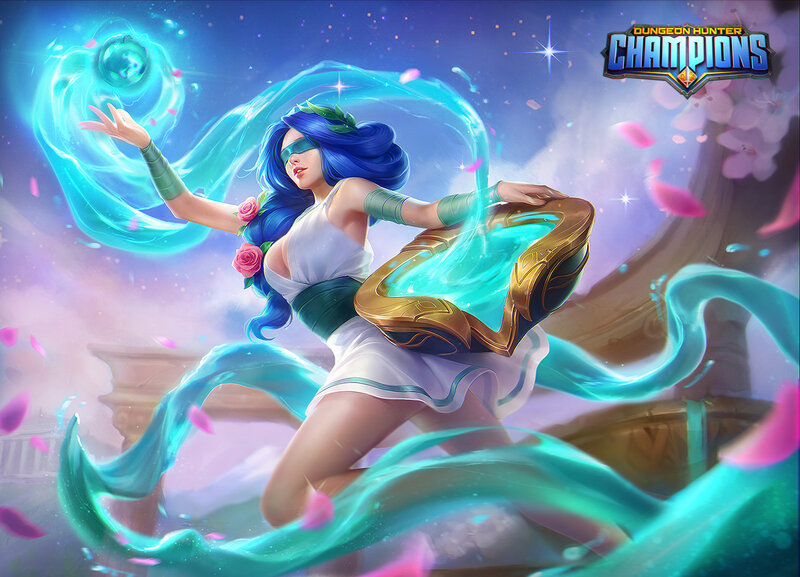 Blue-haired Woman with Magic — Blue
