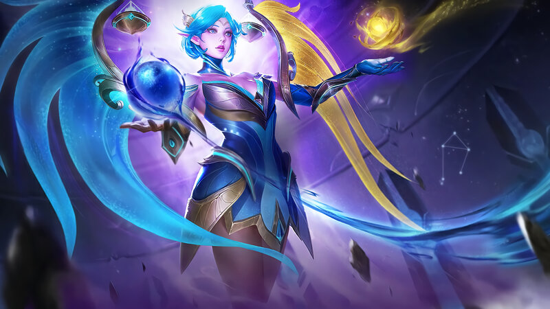 Blue-haired Woman with Magic
