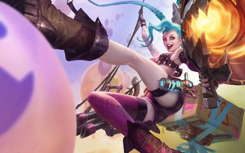 Blue-haired Woman with Weapon — Purple, Chaotic