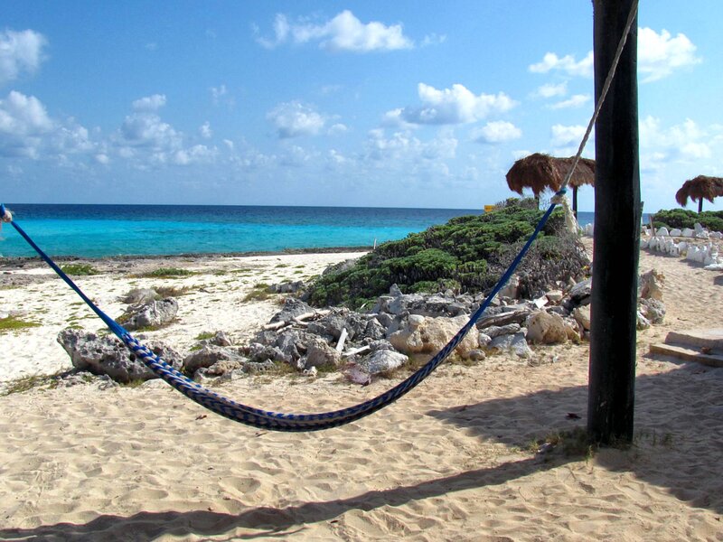 Blue Hammock on Beach — Serene, Afternoon