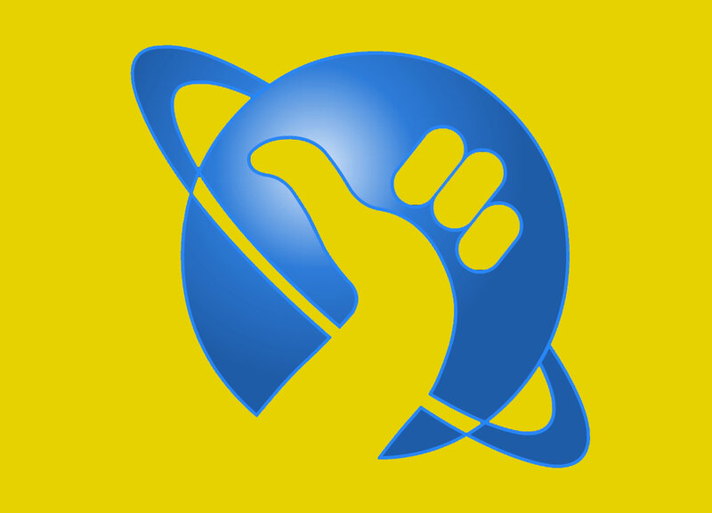 Blue Hand Icon