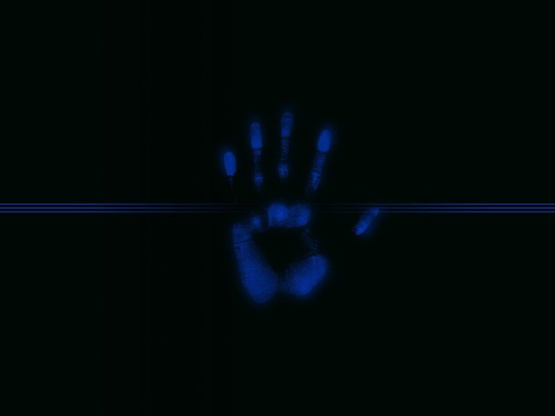 Blue Handprint