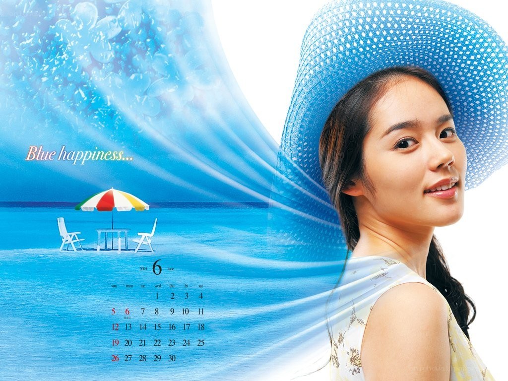 Blue happiness calendar