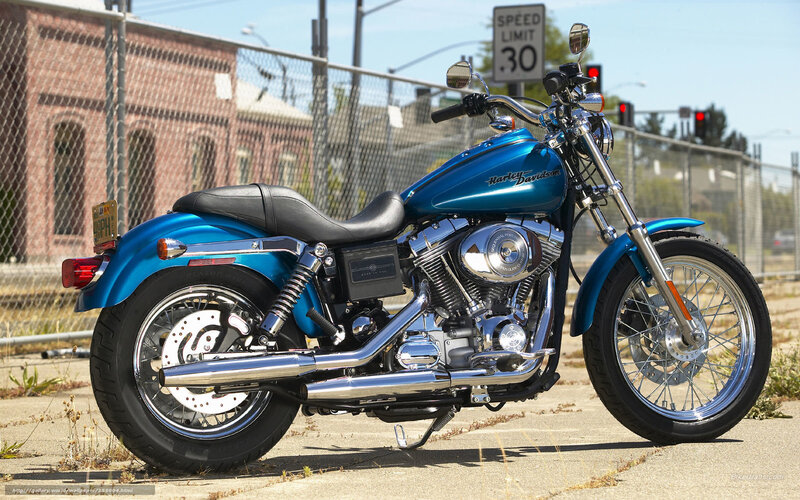 Blue Harley-Davidson motorcycle