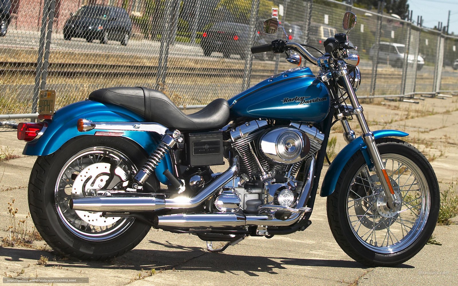 Blue Harley-Davidson motorcycle