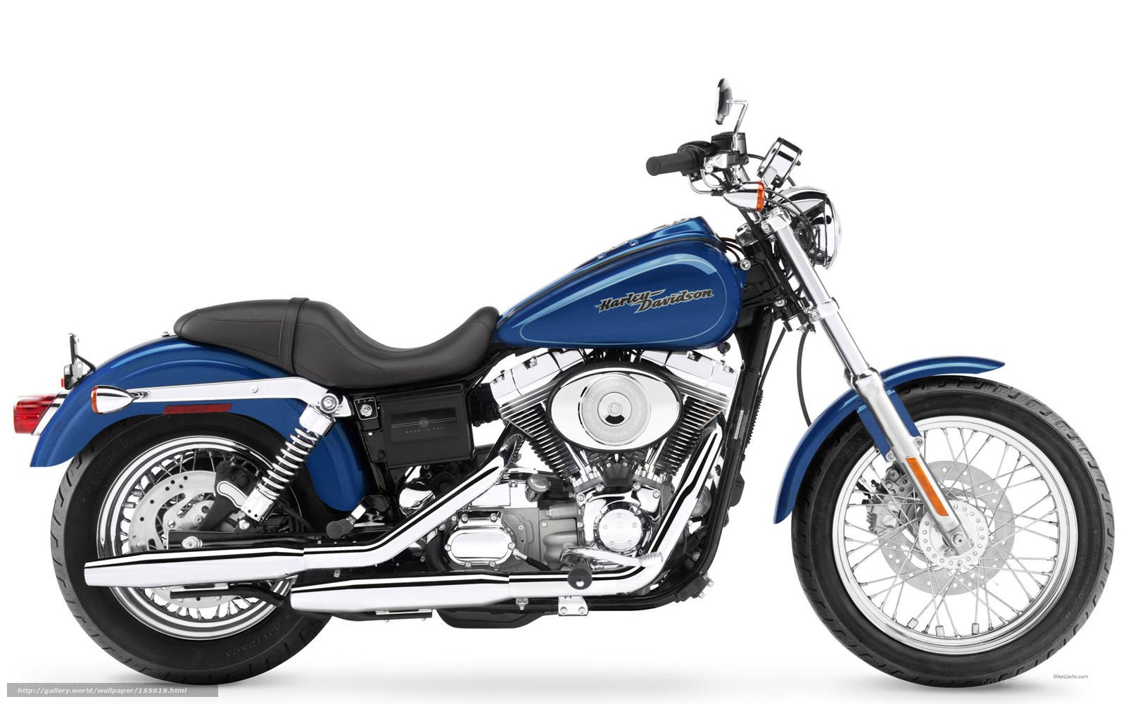 Blue Harley-Davidson motorcycle