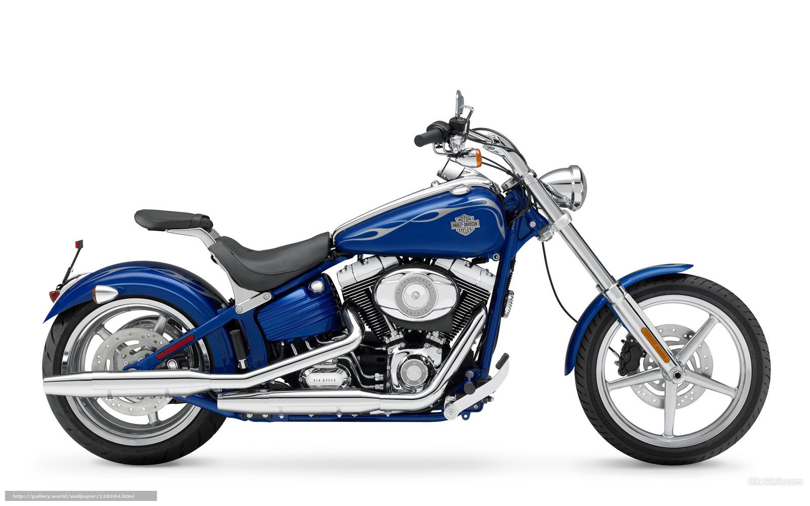 Blue Harley-Davidson motorcycle
