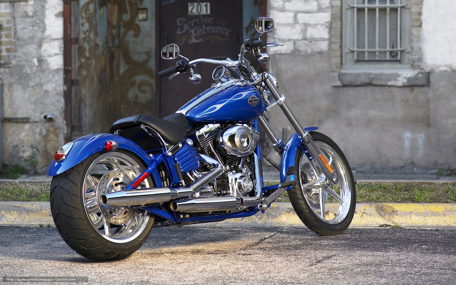 Blue Harley-Davidson motorcycle
