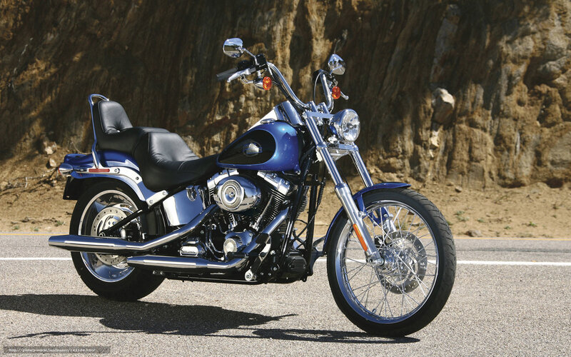 Blue Harley-Davidson motorcycle