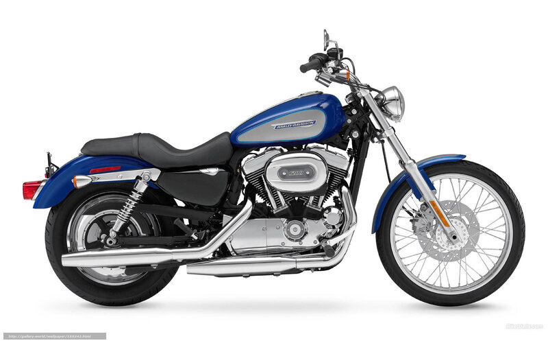 Blue Harley-Davidson motorcycle