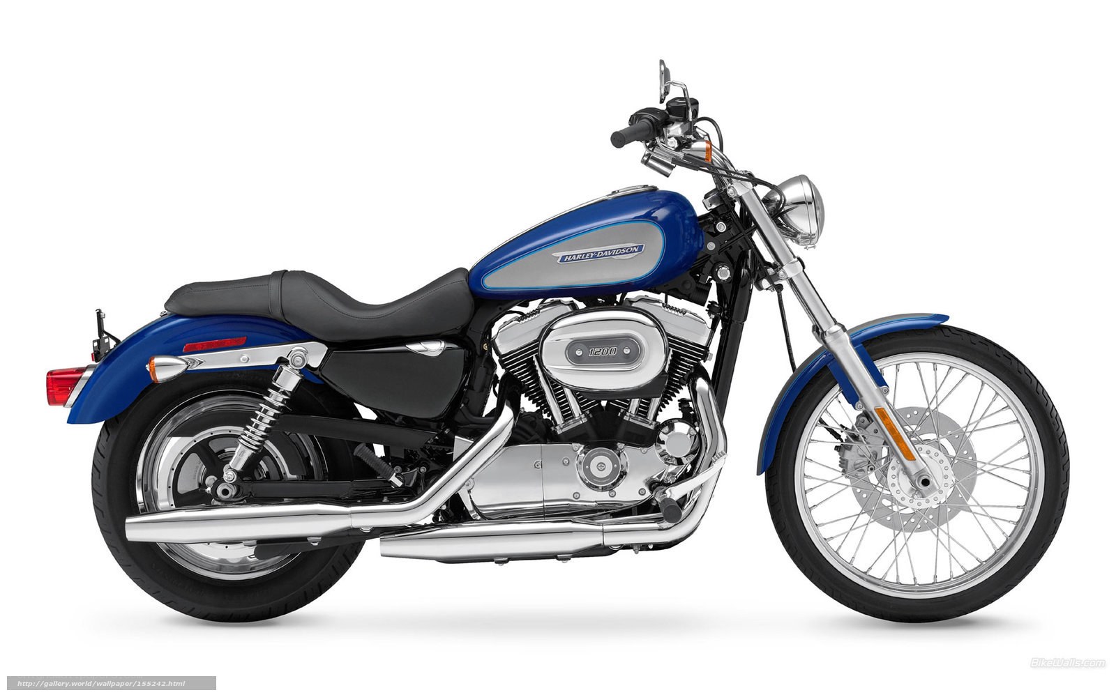 Blue Harley-Davidson motorcycle