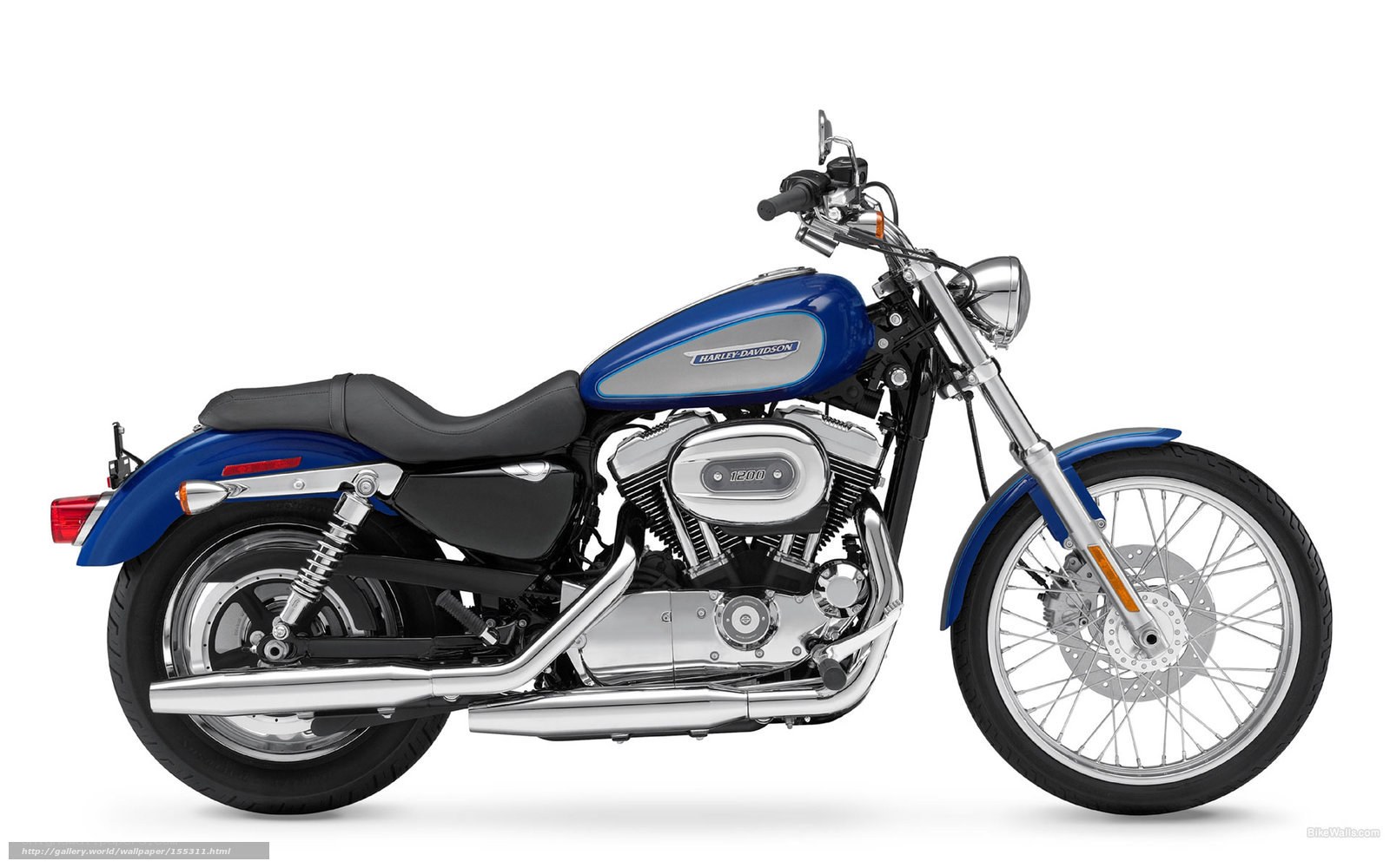 Blue Harley-Davidson motorcycle