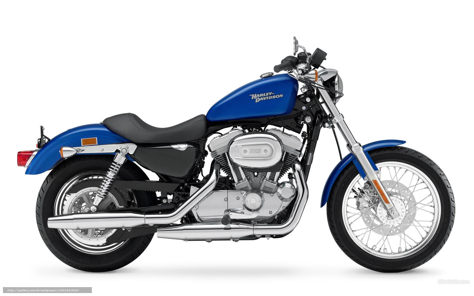 Blue Harley-Davidson motorcycle