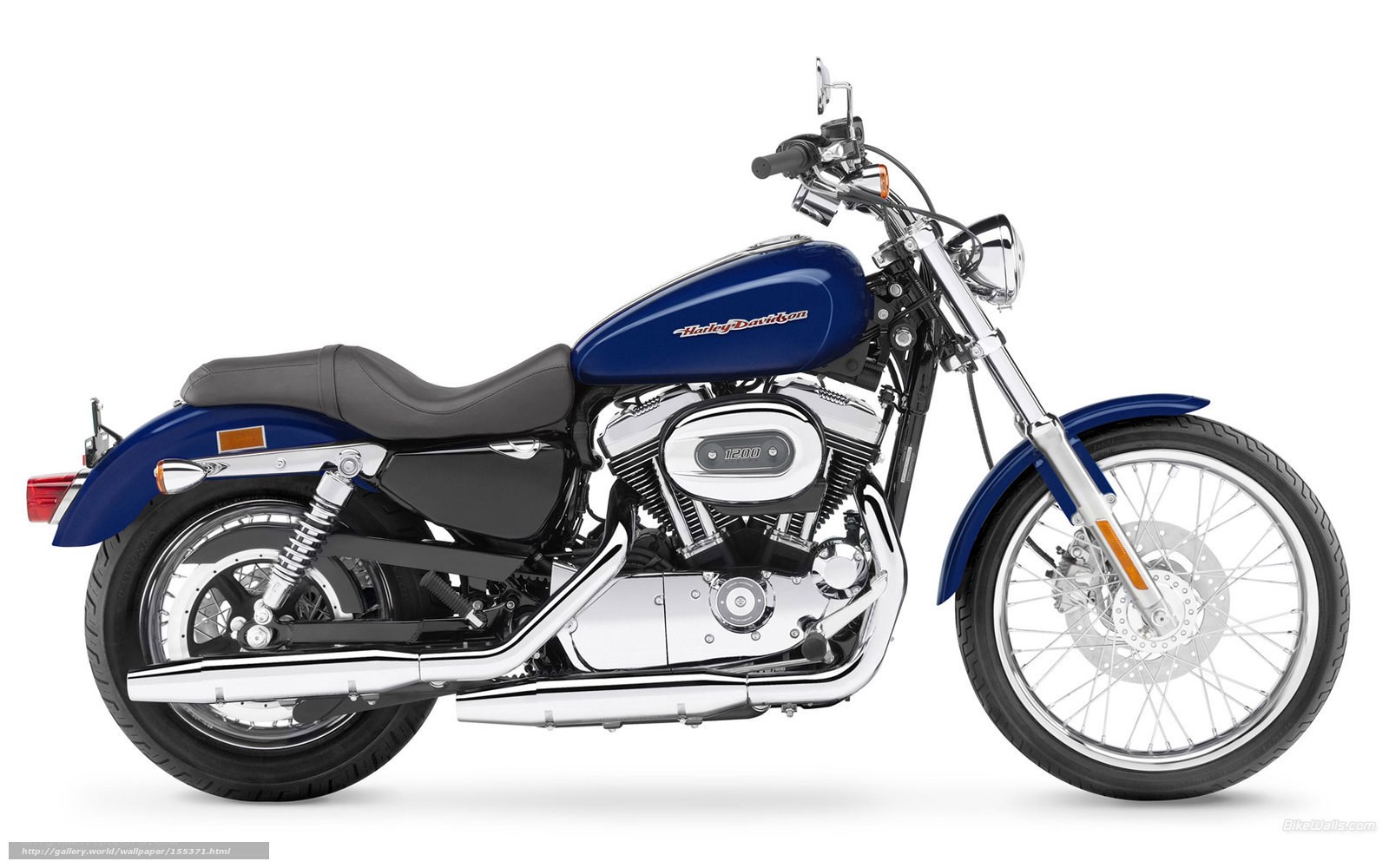 Blue Harley-Davidson motorcycle