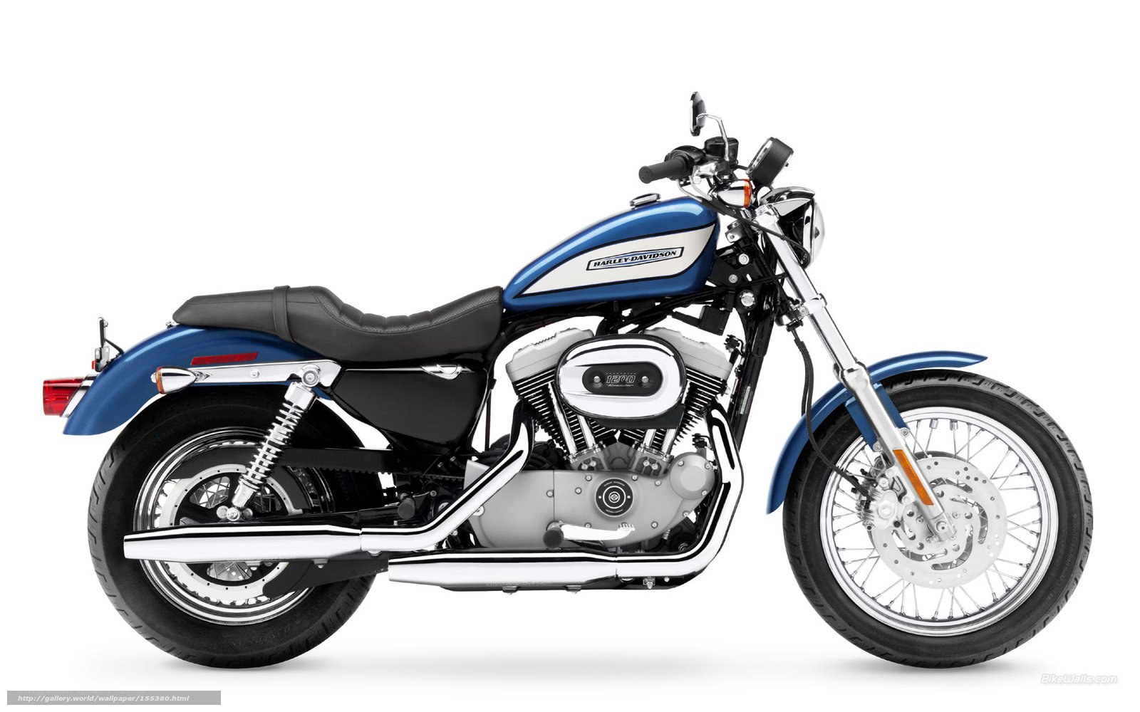 Blue Harley-Davidson motorcycle