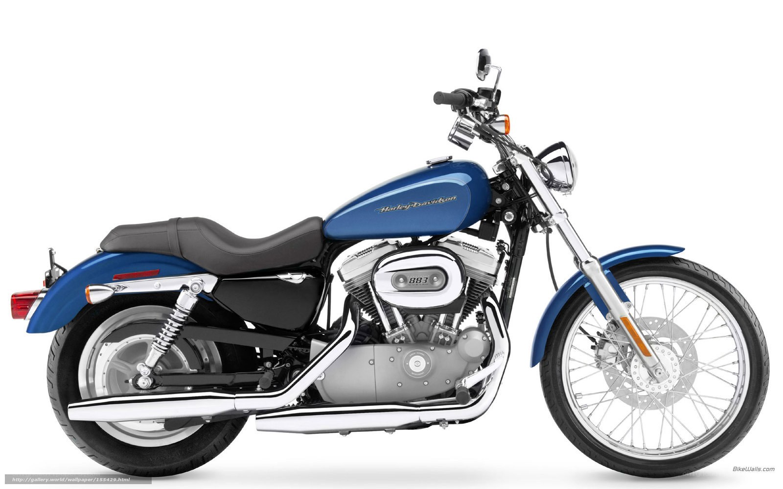 Blue Harley-Davidson motorcycle