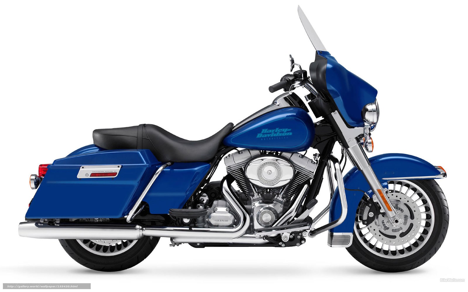 Blue Harley-Davidson motorcycle