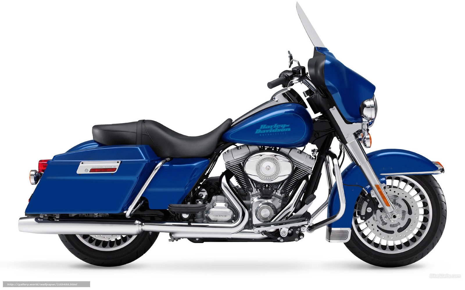 Blue Harley-Davidson motorcycle